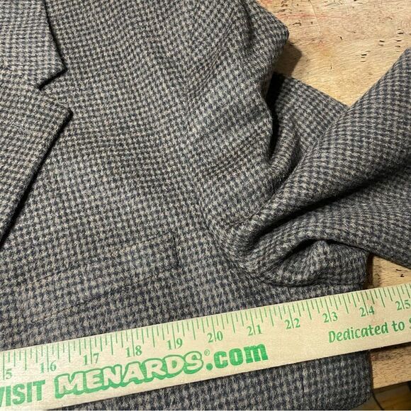 Jos A Bank Traveler’s‎ Collection Men's Beige Black Check Camel Hair Blazer 48R - Picture 5 of 12